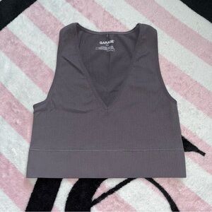 Garage Grey Plunge Top